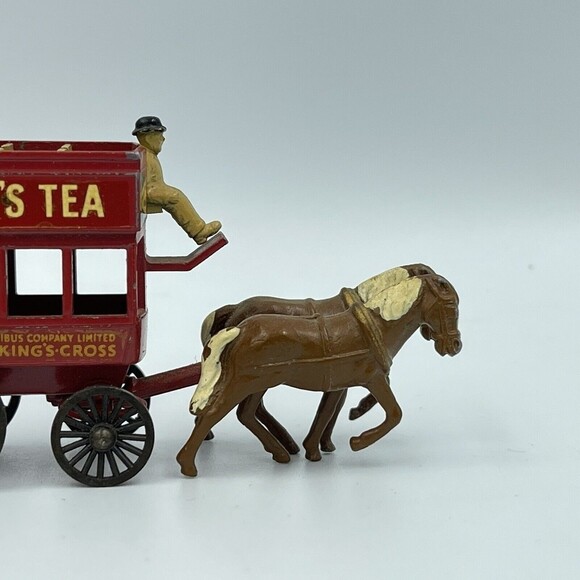 Matchbox Lesney Models of Yesteryear No. 12 Horse Bus Lipton's Tea No Box - Picture 12 of 16